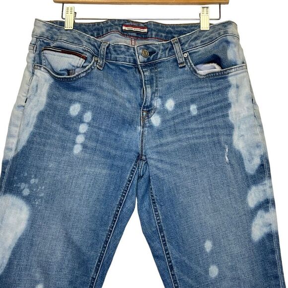 Tommy relaxed mom style size 8 boyfriend cut denim capris - Picture 3 of 16